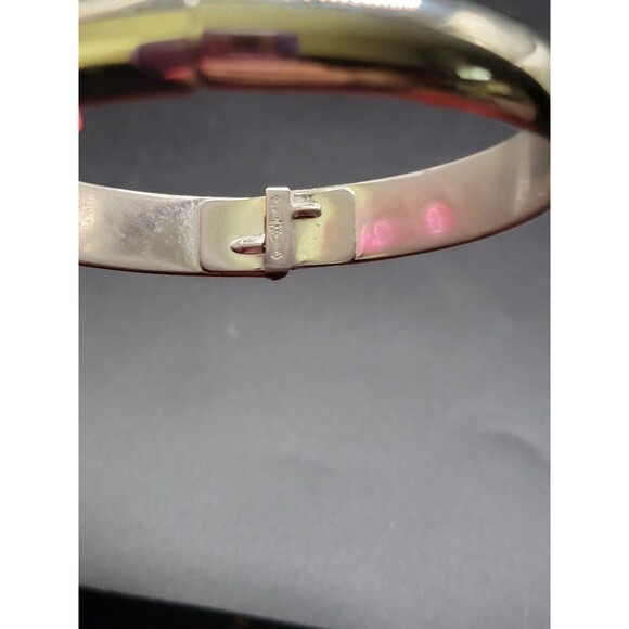 Whiting and Davis Silver tone Clamp Bracelet - Picture 6 of 12